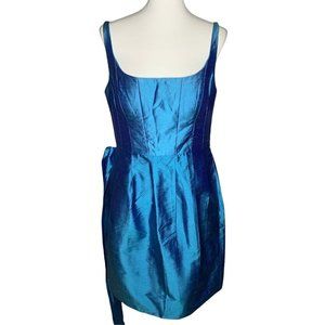 Jenny Yoo Silk Taffeta Blue Dress Sz 12